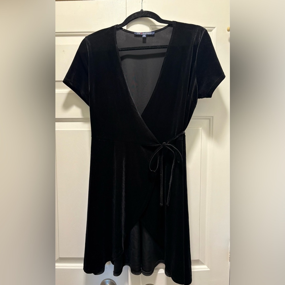 One Clothing Black Velvet Dress